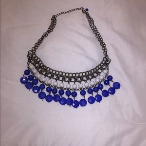 Blue and Cream Necklace